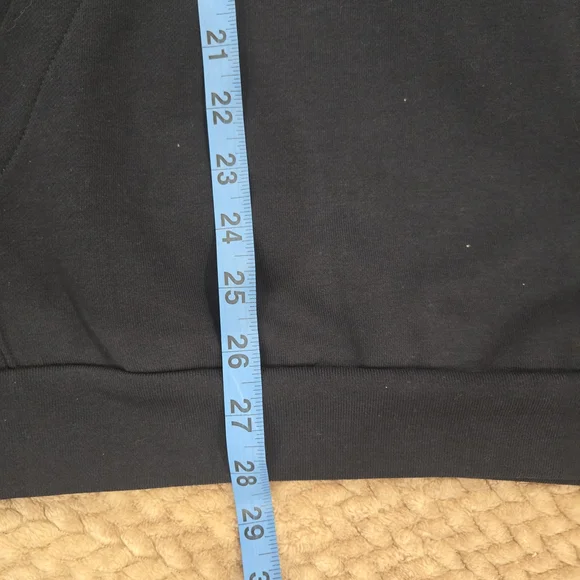 Adidas Hoodie Mens L Blue Black 3 Stripe Pullover Sweatshirt NWT Logo - Picture 11 of 12
